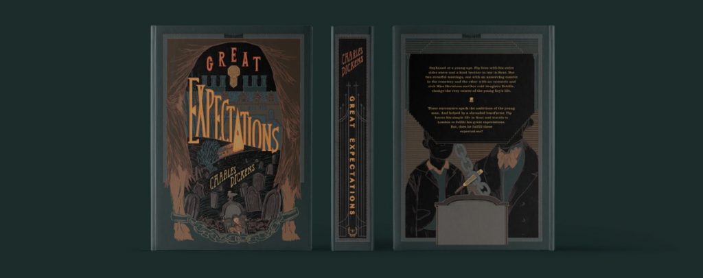 Great Expectations by Charles Dickens | Book cover design by La Studio Saigon, Vietnam | 20 Inspiring Book Cover Designs of Great Classics by Artists on Behance