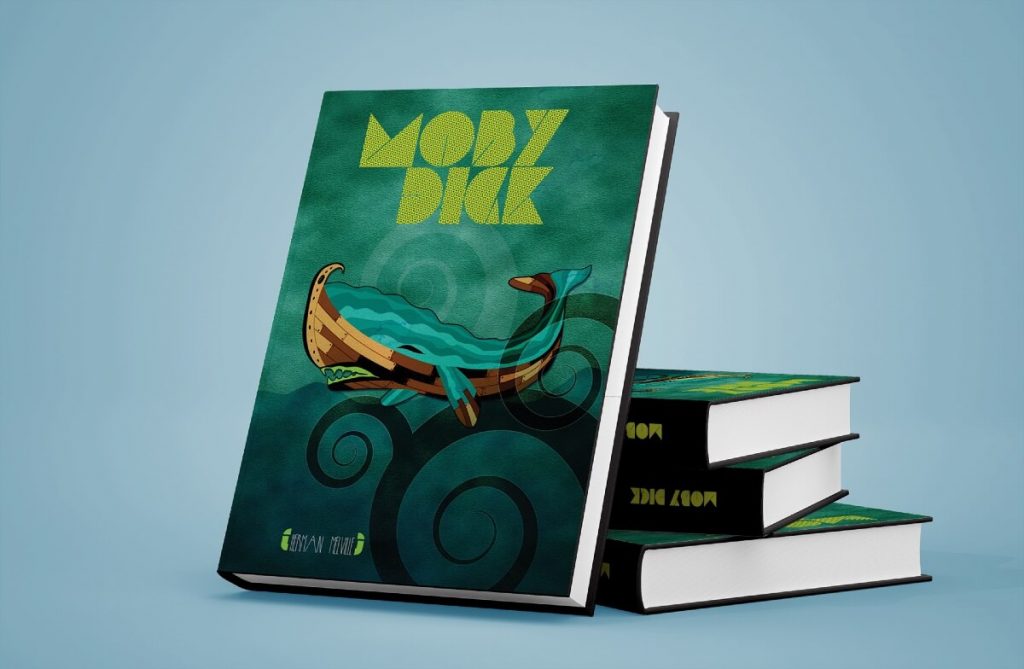 Moby Dick by Herman Melville | Book cover design by Rade Stjepanovic, USA | 20 Inspiring Book Cover Designs of Great Classics by Artists on Behance