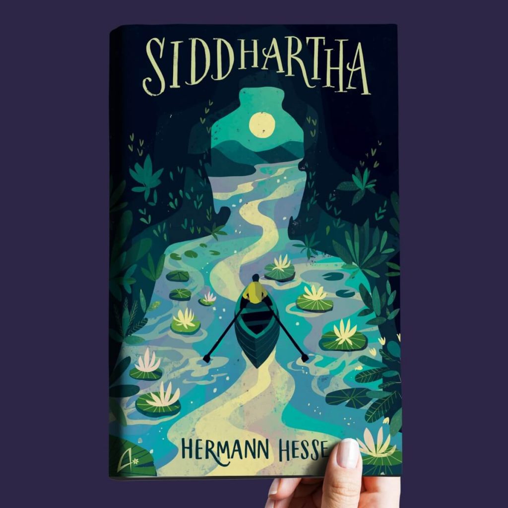 Siddhartha by Hermann Hesse | Book cover design by Chaaya Prabhat, India | 20 Inspiring Book Cover Designs of Great Classics by Artists on Behance