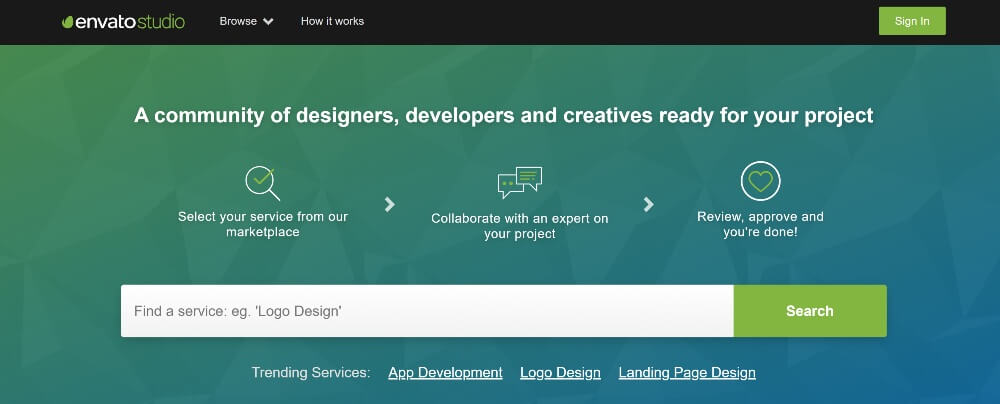 Envato Studio on Best Freelance Websites for Graphis Designers in 2023 by Huntlancer
