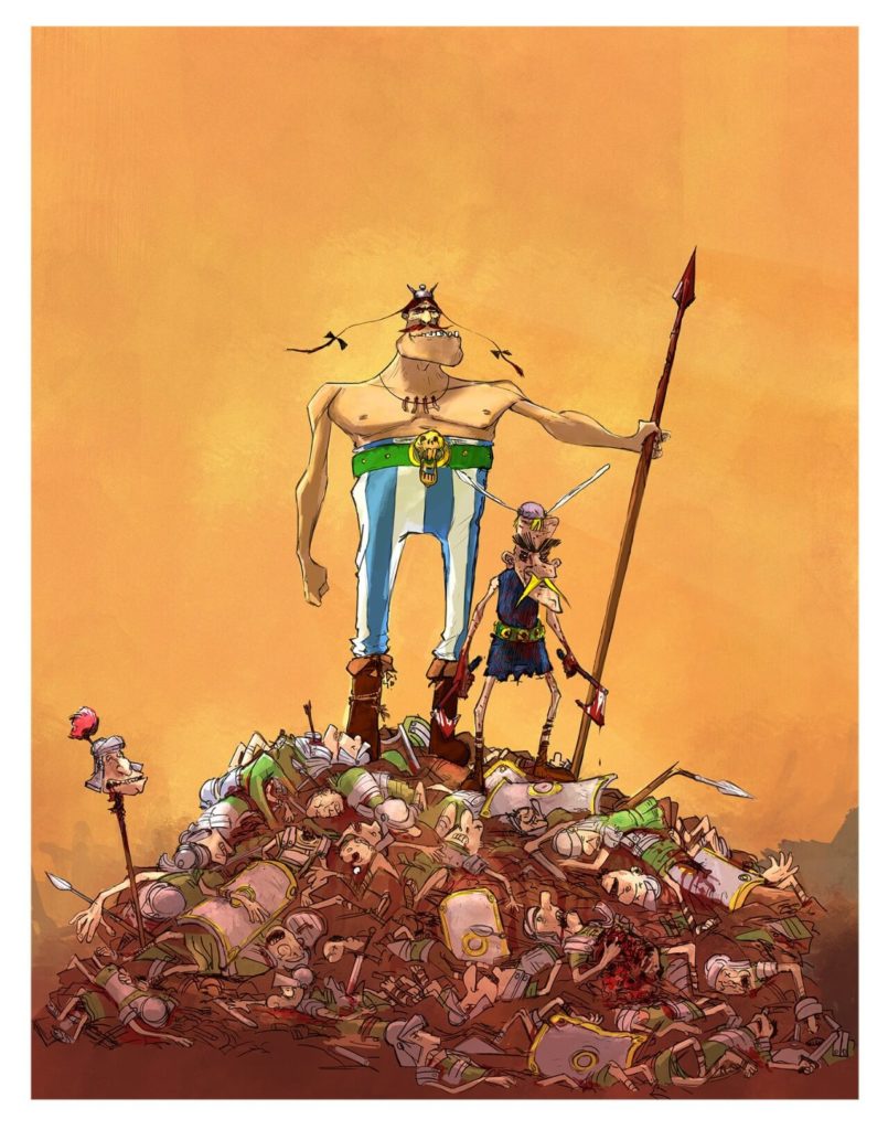 Asterix and Obelix Barbarian style by Paul Raillar, France - on Huntlancer