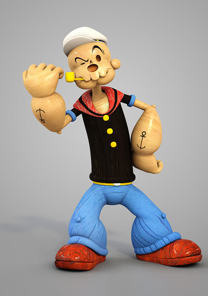 The World of Gene Deitch | Skull Popeye by Teodoru Badiu 3D Art