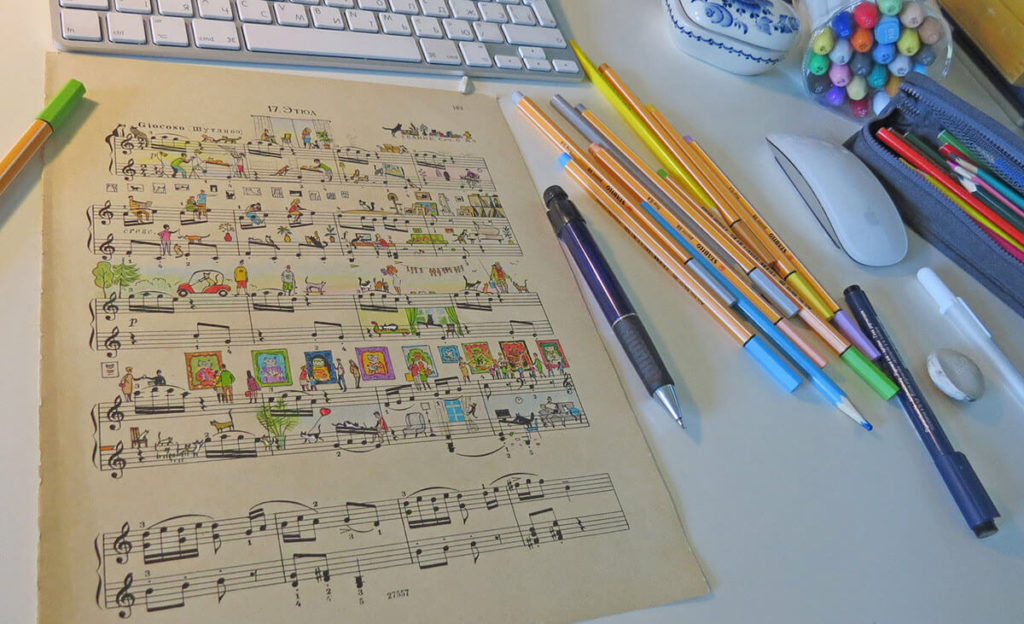 Sheet Music Art in Detail by Russian Studio 'People Too' - Work in Progress