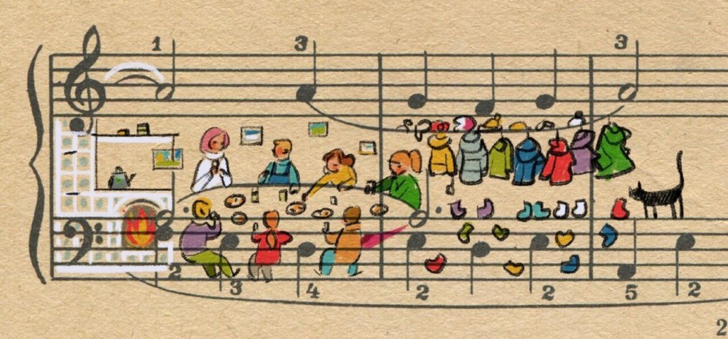 Sheet Music Art in Detail by Russian Studio 'People Too' - Vintage