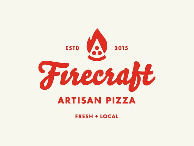 Allan Peters, USA - Firecraft Artisan Pizza Logo | Creative Logo Designers to Hire Online in 2023