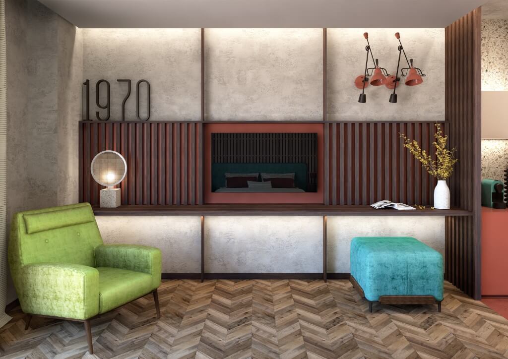 1970 Style Room by Carlo Melara, Italy | Freelance Interior Designers: Inspiring Living Room Design Styles on Huntlancer