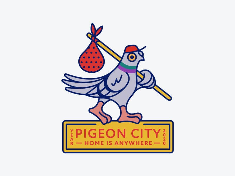Damian Orellana, USA - Pigeon City Logo | Creative Logo Designers to Hire Online in 2023