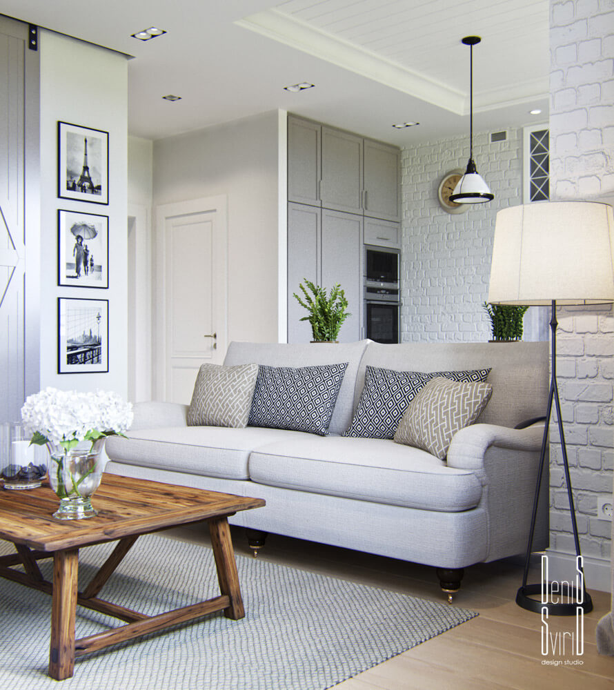 Provence Style Small Apartment by Denis Svirid, Australia | Freelance Interior Designers: Inspiring Living Room Design Styles on Huntlancer