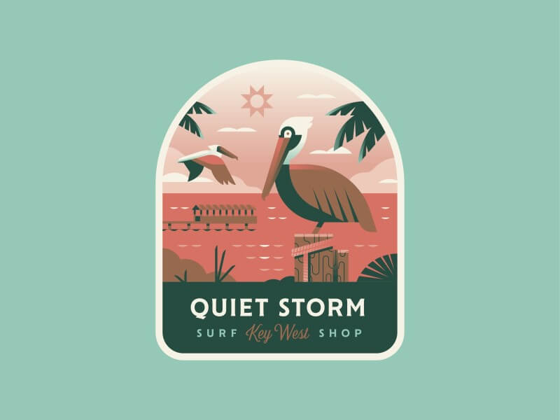 Trey Ingram, USA - Quiet Storm Surf Shop Logo | Creative Logo Designers to Hire Online in 2023