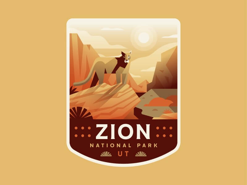 Trey Ingram, USA - Zion National Park Logo | Creative Logo Designers to Hire Online in 2023