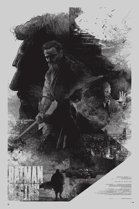 Iconic Movie Poster Remakes: The Dark Knight Trilogy (2005 – 2012) Batman Begins Alternate Poster by Krzysztof Domaradzki, France