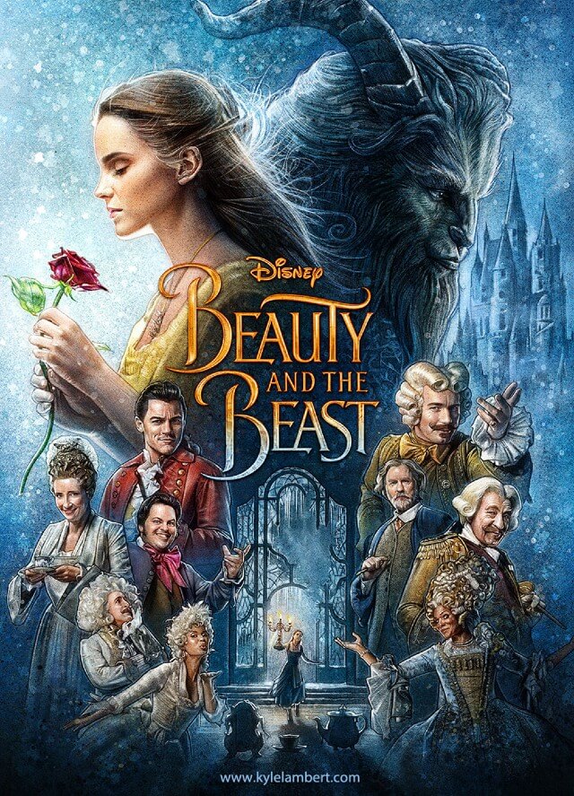 Iconic Movie Poster Remakes: Beauty and the Beast (2017) Poster by Kyle Lambert, USA