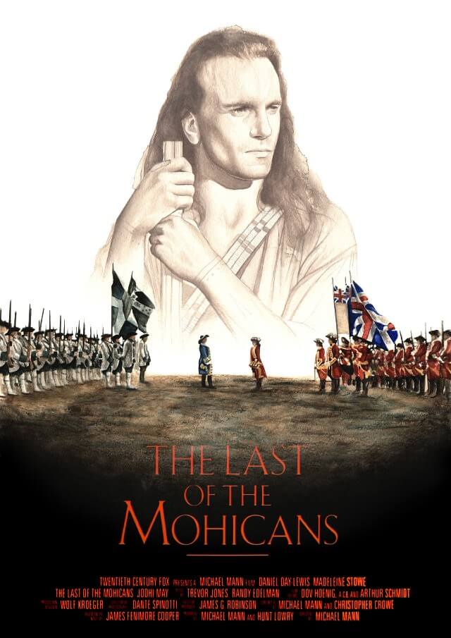 Iconic Movie Poster Remakes: The Last of the Mohicans (1992) Poster by Davide Morettini, Italy