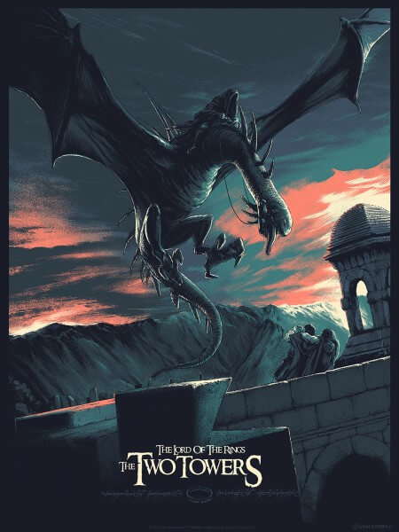 Iconic Movie Poster Remakes: The Lord of the Rings Trilogy (2001-2003) The Two Towers Alternate Poster by Juan Esteban Rodríguez, Spain