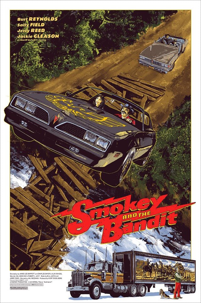 Iconic Movie Poster Remakes: Smokey and the Bandit (1977) Poster by Benjamin Terdik, UK