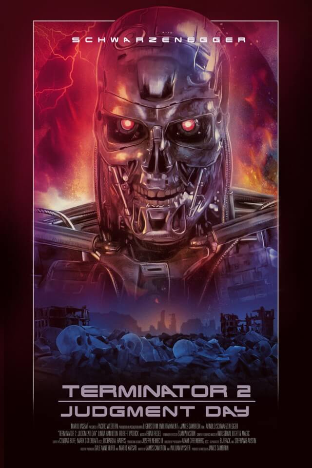 Iconic Movie Poster Remakes: Terminator 2: Judgment Day (1991) Poster by Rich Davies, UK