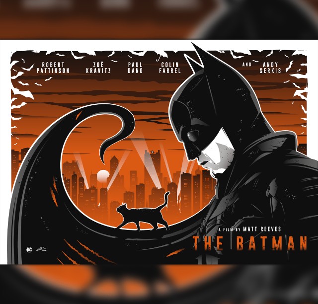 Iconic Movie Poster Remakes: The Batman (2021) Movie Poster by Julien Rico Jr, France