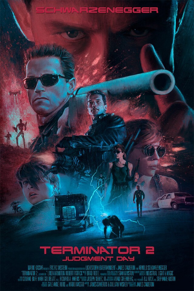 Iconic Movie Poster Remakes: Terminator 2: Judgment Day (1991) Poster by Ignacio RC, Spain