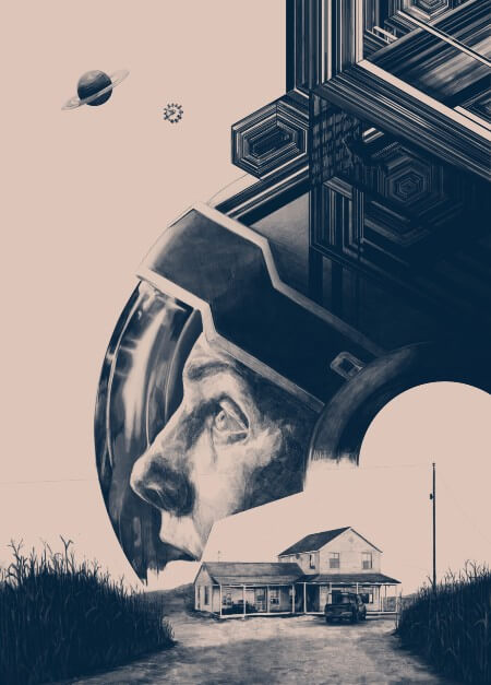 Iconic Movie Poster Remakes: Interstellar (2014) Alternate Poster by Daʊs/ João Marques, UK