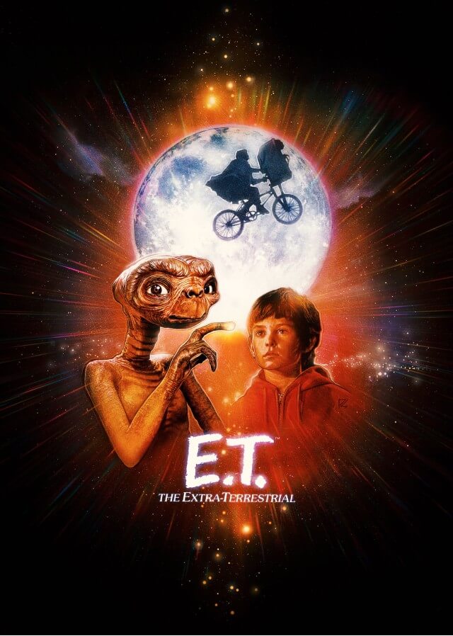 Iconic Movie Poster Remakes: E.T. the Extra-Terrestrial (1982) Poster by Paul Shipper, UK