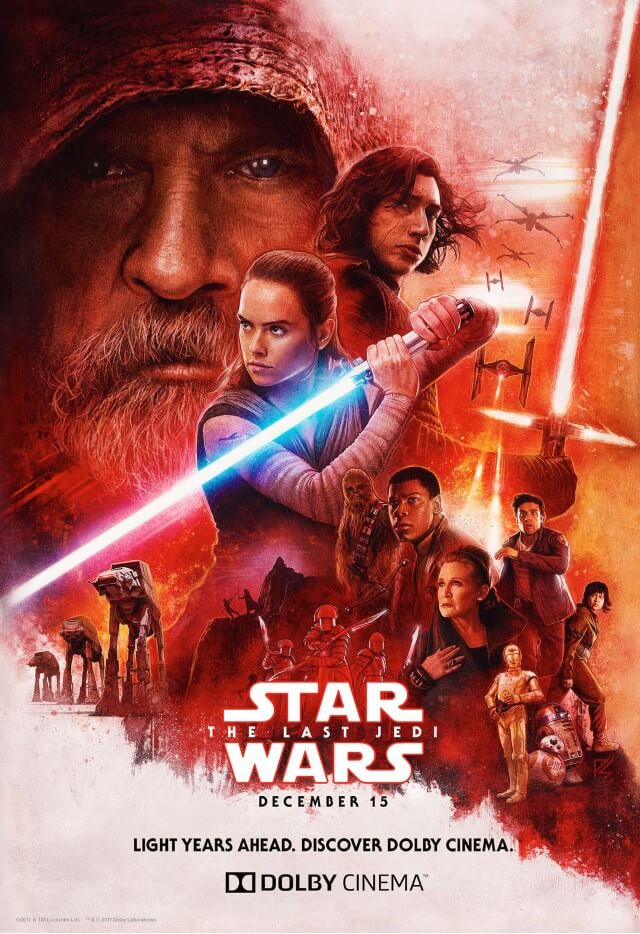 Iconic Movie Poster Remakes: Star Wars: Episode VIII - The Last Jedi (2017) Poster by Paul Shipper, UK