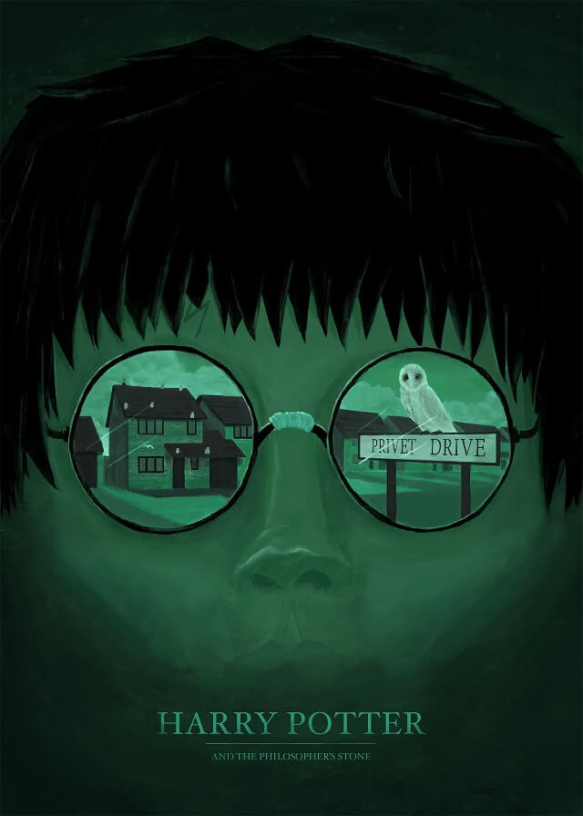 Iconic Movie Poster Remakes: Harry Potter and the Philosopher's Stone (2001) Poster by Petter Schölander, Sweden