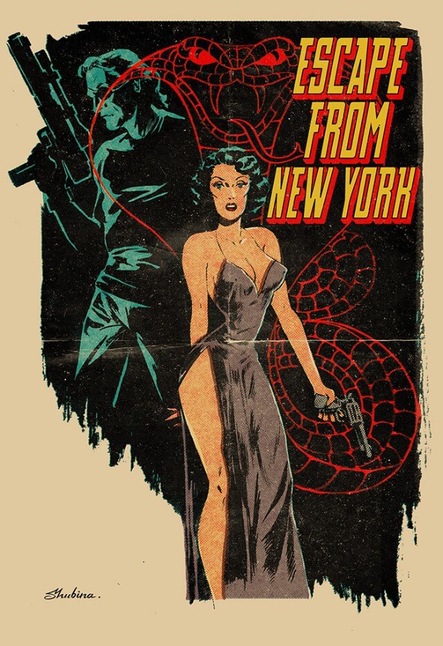 Iconic Movie Poster Remakes: Escape from New York (1981) Poster by Sveta Shubina, Russia