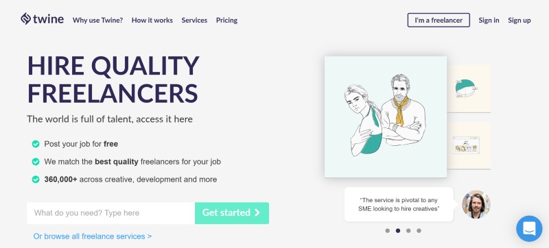 Twine on Best Freelance Websites for Video and Animation in 2023 by Huntlancer