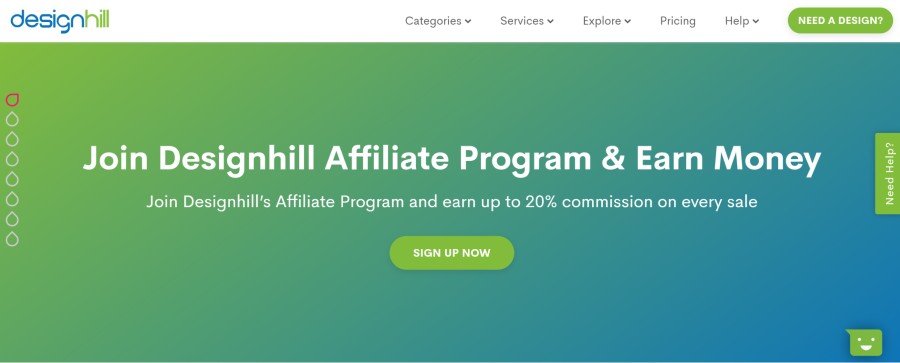 Designhill Affiliate Program on 25 Best Gig Economy App Affiliate Programs for 2021 by Huntlancer