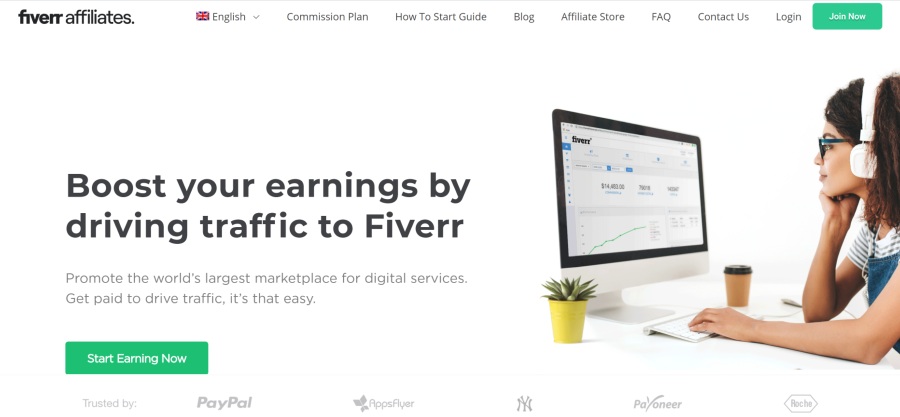 Fiverr Affiliate Program on 25 Best Gig Economy App Affiliate Programs for 2021 by Huntlancer