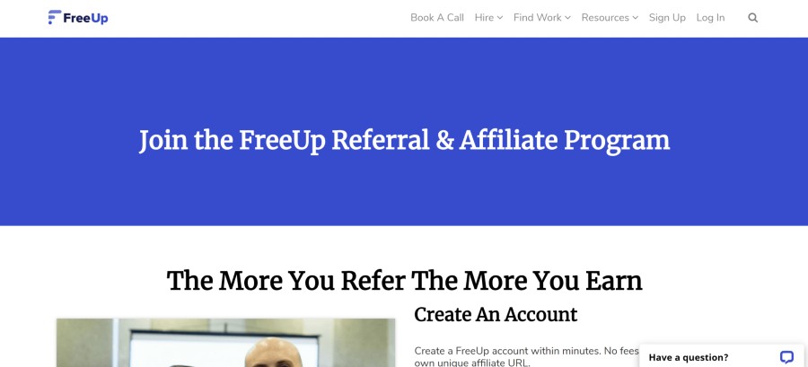 FreeUp Affiliate Program on 25 Best Gig Economy App Affiliate Programs for 2021 by Huntlancer