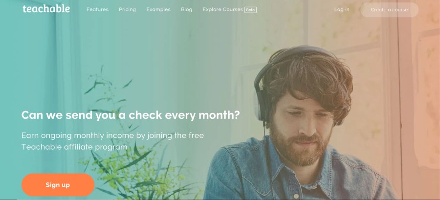 Teachable Affiliate Program on 25 Best Gig Economy App Affiliate Programs for 2021 by Huntlancer