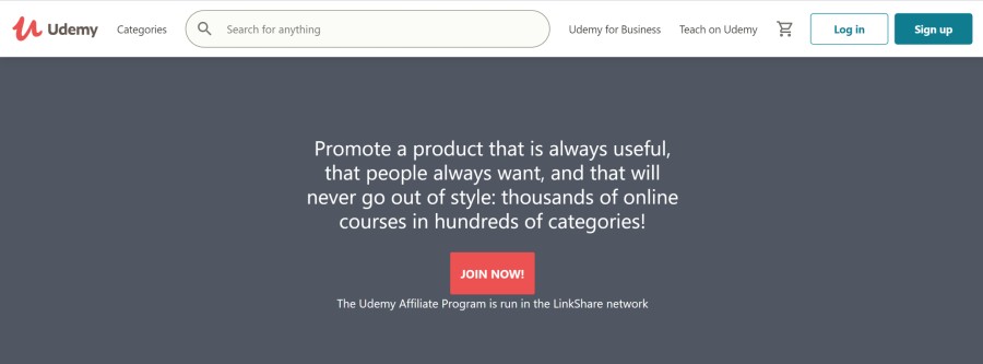 Udemy Affiliate Program on 25 Best Gig Economy App Affiliate Programs for 2021 by Huntlancer