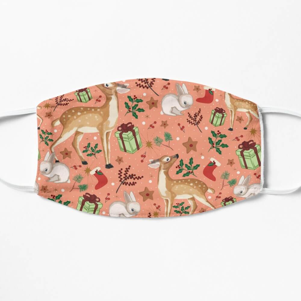 Creative face mask designs by artists on Fiverr | Cute animals in winter, face mask design pattern.