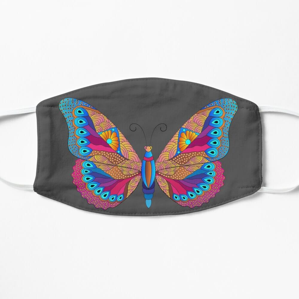 Creative face mask designs by artists on Fiverr | Mandala butterfly face mask.