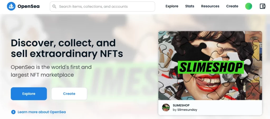 Established NFT Marketplaces to sell your Artworks - Opensea