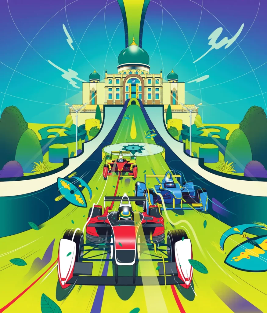 F1 Racing Illustration by Andrew Archer