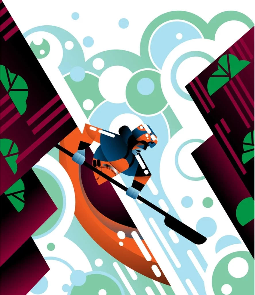 Kayak sport Illustration by Christopher Smith
