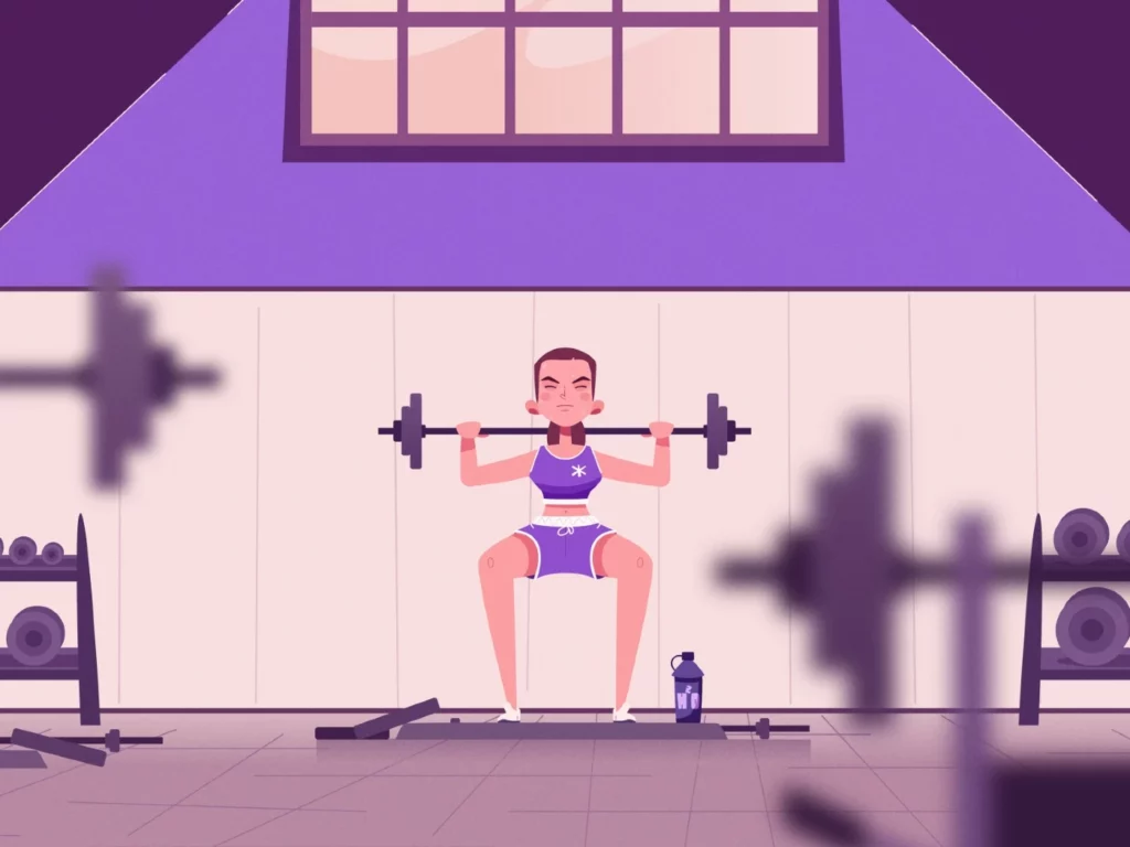 Weight Lifting Illustration by Dmitry Moiseenko
