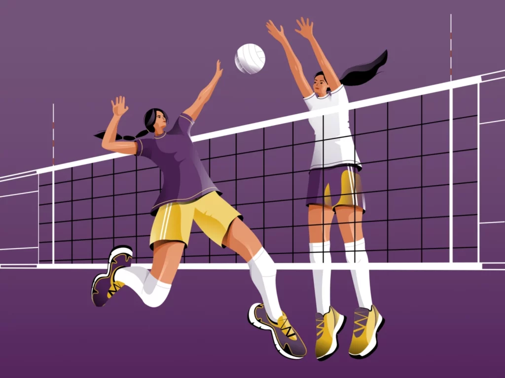 Voleyball Illustration by Dumitru Ochievschi