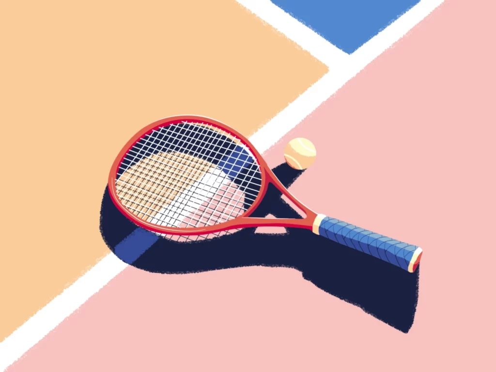 Tennis Illustration by Dumitru Ochievschi