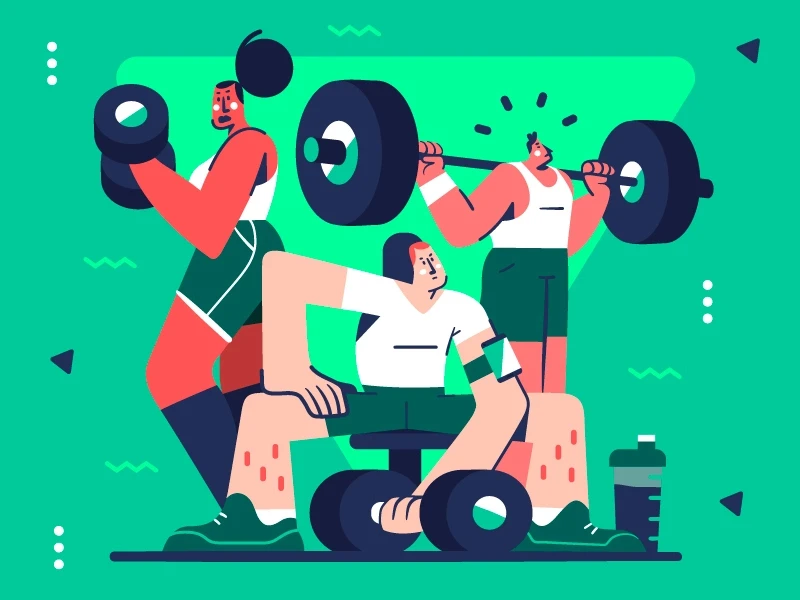 Weights Sport Illustration by Gaspart