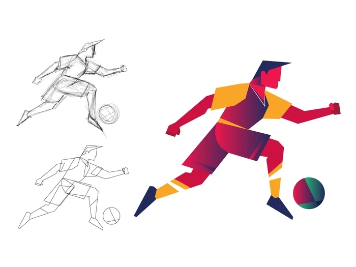 Football Illustration by Gloria Shugleva