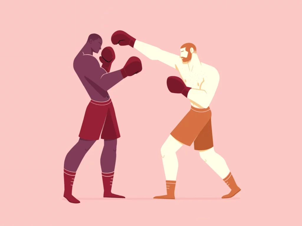 Boxing Illustration by Julien Laureau