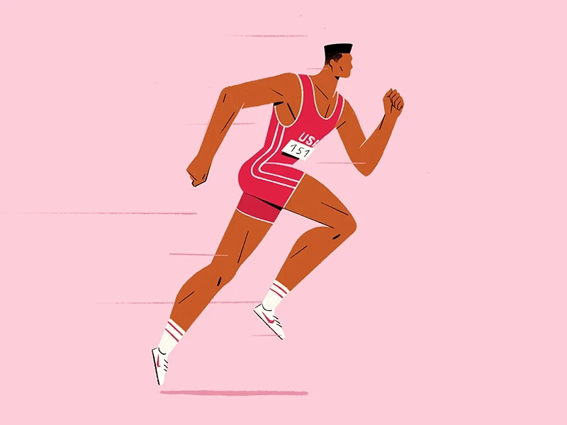 Running Illustration by Julien Laureau