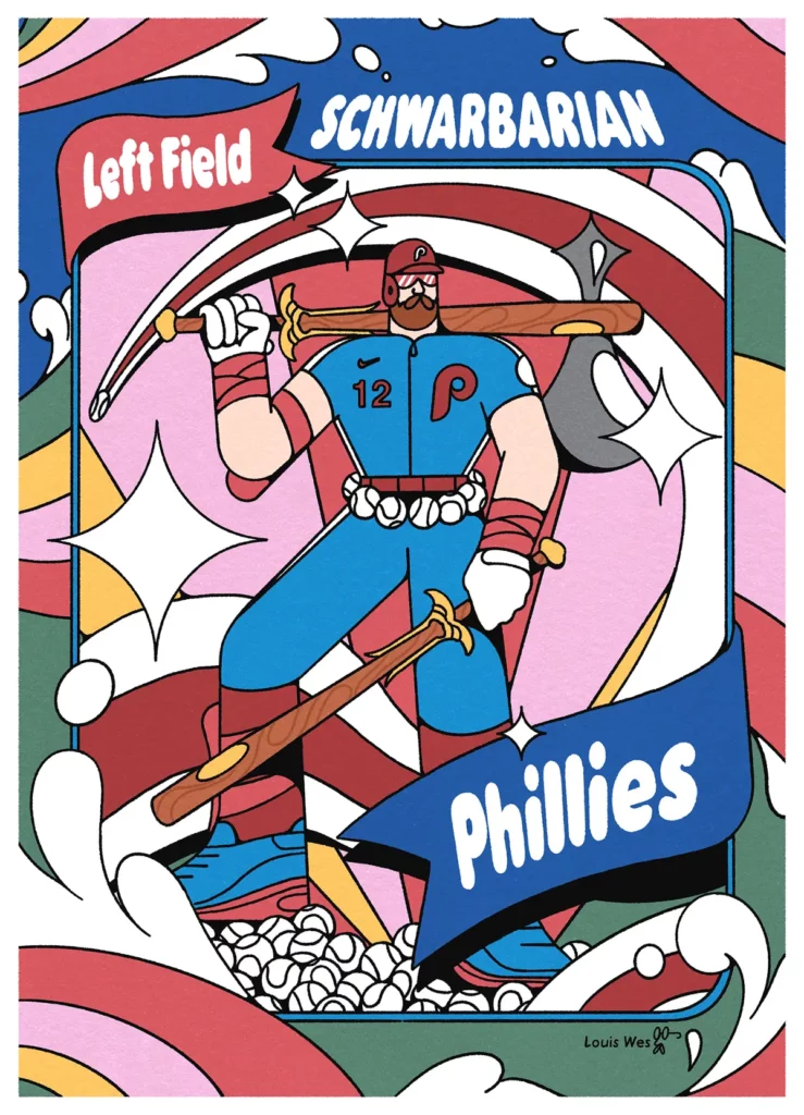 baseball Illustration by Louis Wes