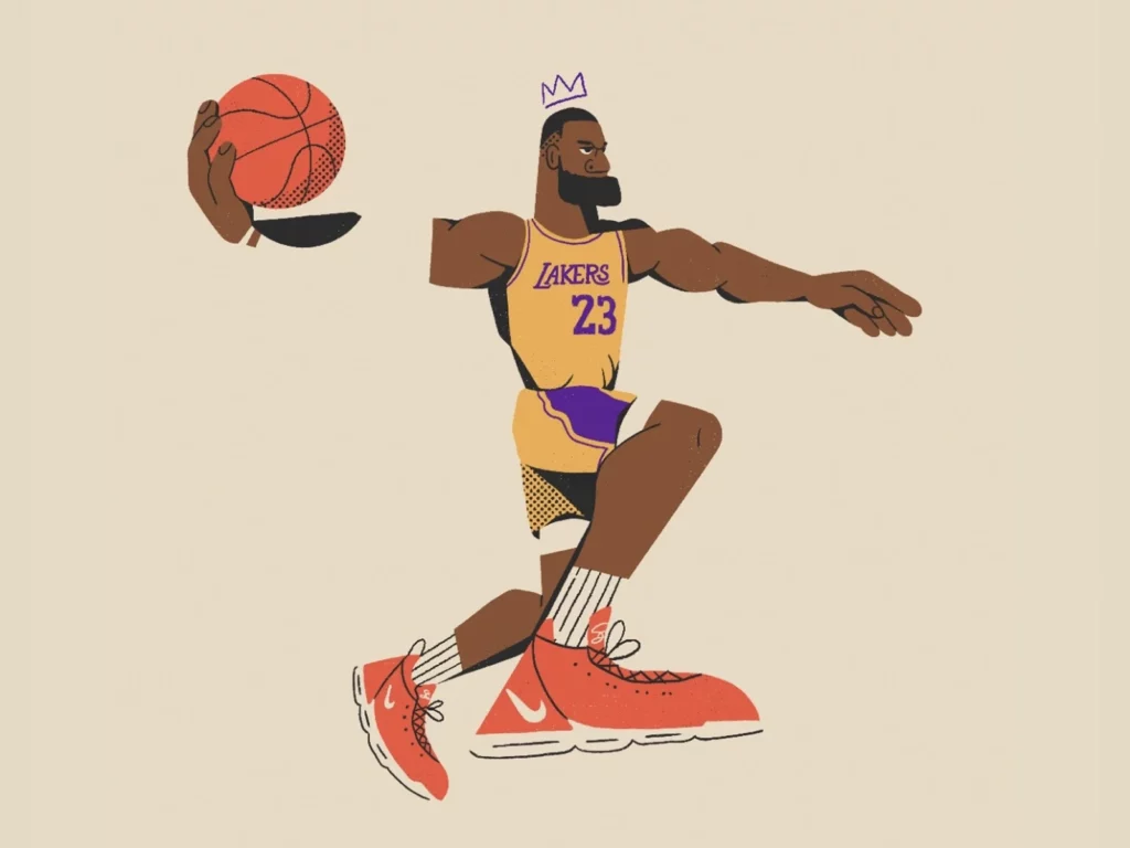 Basket Lakers  Illustration by Nathan Walker