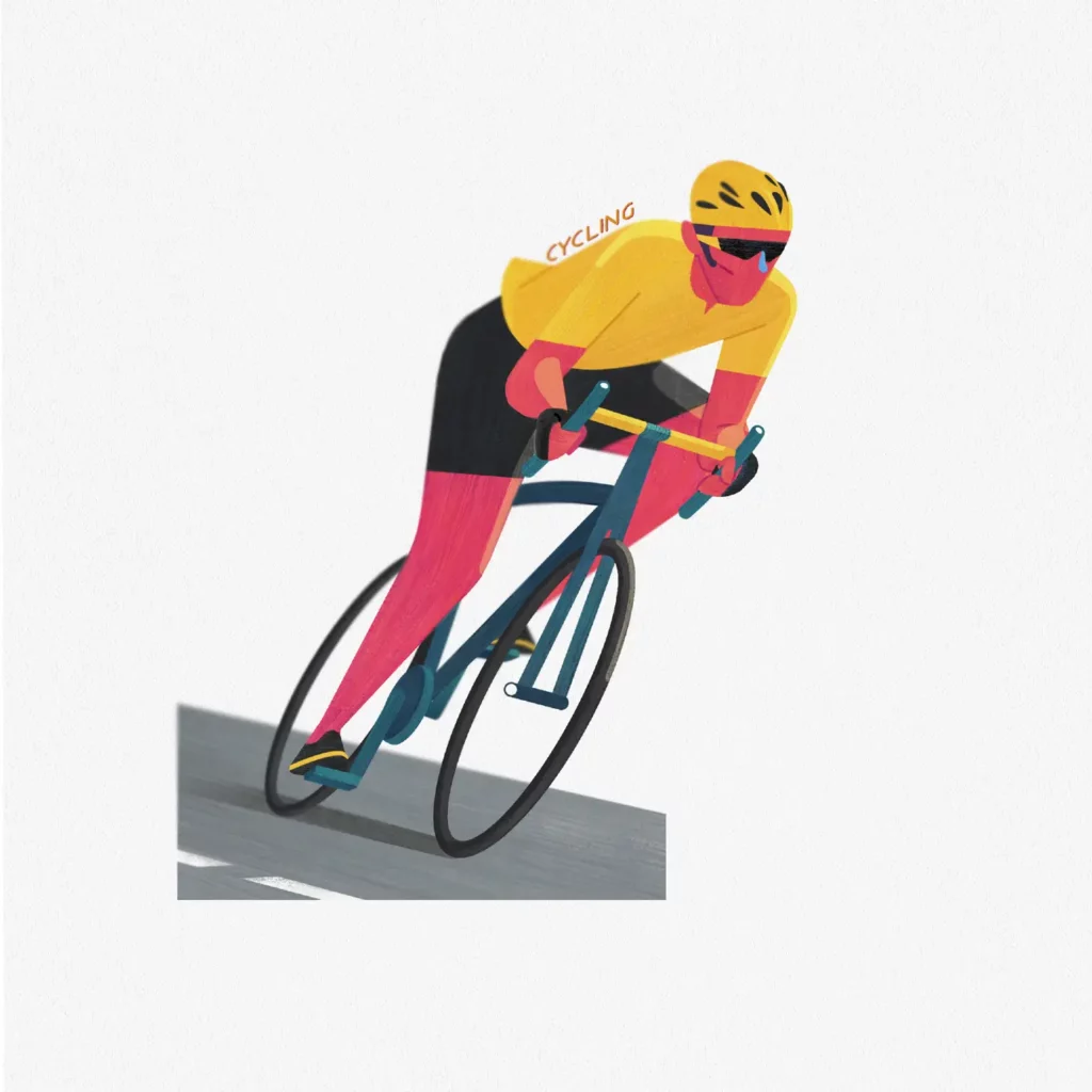 Cycling Sport Illustration by Hao Li and Moree Wu