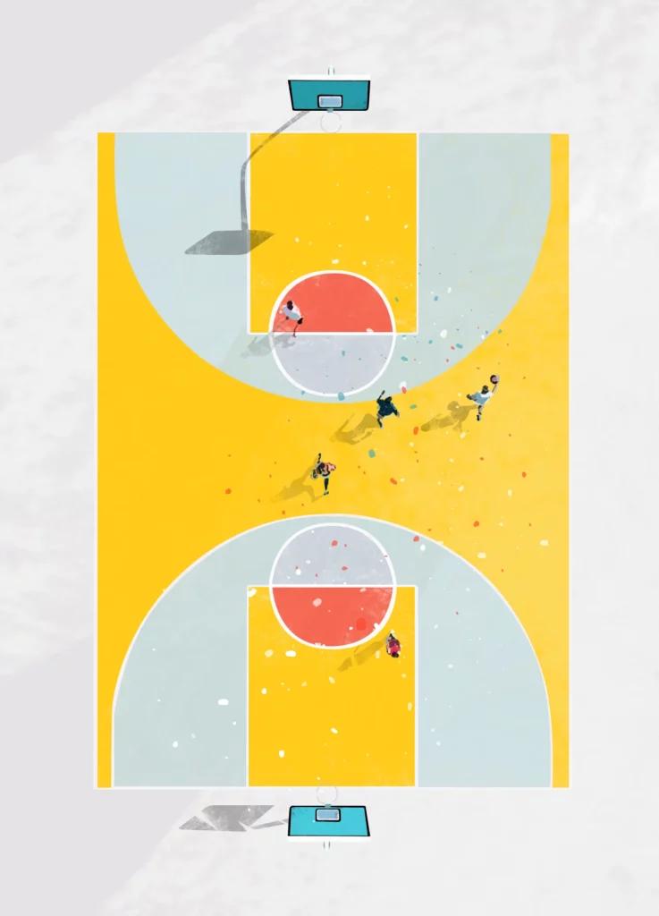 Basketball Illustration by Magdalena Kaczi Kaczanowska