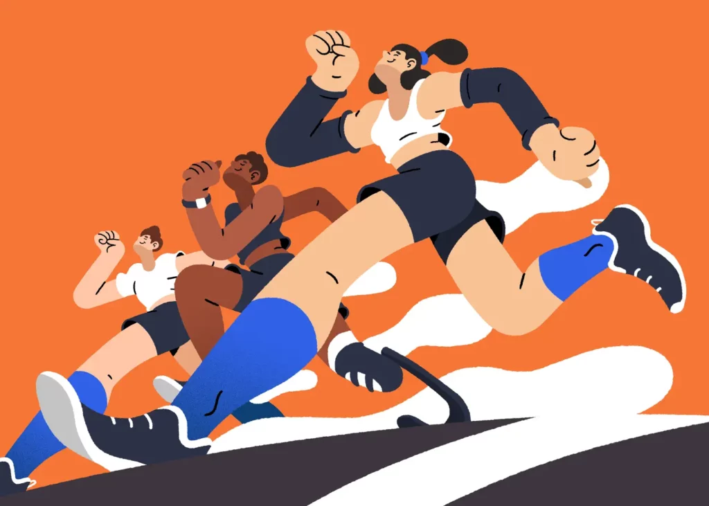 Running Sport Illustration by Lucas Wakamatsu